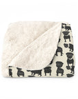 Puggie Pout Perfection Sherpa Fleece Blanket