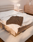 Bloomingly Bulldogistic Bouquet Velveteen Plush Blanket
