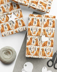 Golden Glamour Paws - Luxe Licks for Regal Retrievers Gift Wrap Papers