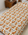 Golden Glamour Paws - Luxe Licks for Regal Retrievers Velveteen Plush Blanket