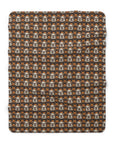 Bloomingly Bulldogistic Bouquet Sherpa Fleece Blanket