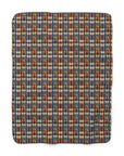 Pawsome Rottweiler Royalty Plaid Sherpa Fleece Blanket