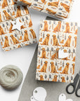 Golden Glamour Paws - Luxe Licks for Regal Retrievers Gift Wrap Papers