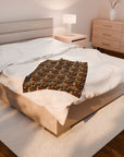 Beagle Blossoms Velveteen Plush Blanket
