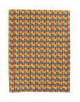 Frenchie Pop Art Pawfection Grid Velveteen Plush Blanket