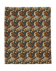 Beagle Blossoms Velveteen Plush Blanket