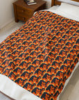Rottweiler Chic Pawsitivity Velveteen Plush Blanket