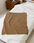 Frenchie Pop Art Pawfection Grid Velveteen Plush Blanket