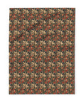 Blooming Pug Paradise Arctic Fleece Blanket