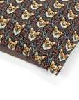 Floofy Corgi Blossom Blast Pet Bed