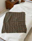Ruffle Rottie Glamourific Velveteen Plush Blanket