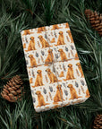 Golden Glamour Paws - Luxe Licks for Regal Retrievers Gift Wrap Papers