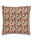 Bloom Pup Frenchietastic Splatter Tufted Floor Pillow, Square