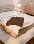 Fanciful Golden Paradise Blossom Velveteen Plush Blanket
