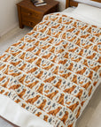 Golden Glamour Paws - Luxe Licks for Regal Retrievers Velveteen Plush Blanket