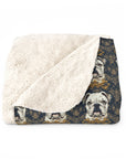 Wildwood Wanderlust Bulldog Sherpa Fleece Blanket