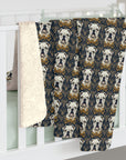 Wildwood Wanderlust Bulldog Sherpa Fleece Blanket