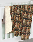 Blossoming Labradors Bouquet Sherpa Fleece Blanket