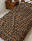 Fanciful Golden Paradise Blossom Velveteen Plush Blanket