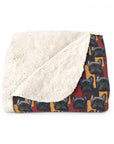 Chic Canine Checkmate - Frenchie Edition Sherpa Fleece Blanket