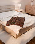 Floral Pawsome Dachsund Delight Velveteen Plush Blanket