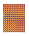 Frenchie Pop Art Pawfection Grid Velveteen Plush Blanket