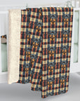 Pawsome Rottweiler Royalty Plaid Sherpa Fleece Blanket