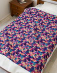 Dazzling Bulldog Chic Velveteen Plush Blanket