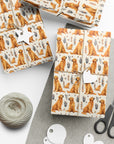 Golden Glamour Paws - Luxe Licks for Regal Retrievers Gift Wrap Papers