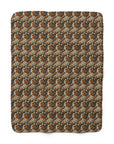 Beagle Blossoms Sherpa Fleece Blanket