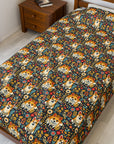 Corgi Rainbow Vine Dream Velveteen Plush Blanket