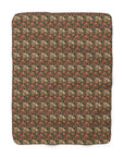 Blooming Pug Paradise Sherpa Fleece Blanket