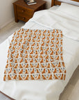 Golden Glamour Paws - Luxe Licks for Regal Retrievers Velveteen Plush Blanket