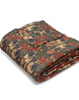Blooming Pug Paradise Arctic Fleece Blanket