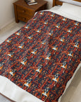 Boxer Blossom Tapestry Delight Velveteen Plush Blanket