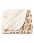 Golden Glamour Paws - Luxe Licks for Regal Retrievers Sherpa Fleece Blanket