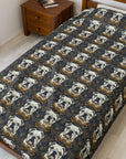 Wildwood Wanderlust Bulldog Velveteen Plush Blanket