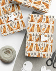 Golden Glamour Paws - Luxe Licks for Regal Retrievers Gift Wrap Papers