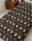 Nighttime Corgi Glow Stride Velveteen Plush Blanket