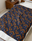 Royal Rottweiler Regalia Velveteen Plush Blanket