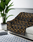 Regal Frenchie Noir Elegance Sherpa Fleece Blanket