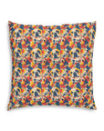 Bloom Pup Frenchietastic Splatter Tufted Floor Pillow, Square