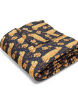 Golden Paws Floral Frenchie Arctic Fleece Blanket