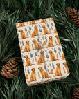 Golden Glamour Paws - Luxe Licks for Regal Retrievers Gift Wrap Papers