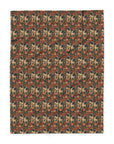Blooming Pug Paradise Arctic Fleece Blanket