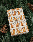 Golden Glamour Paws - Luxe Licks for Regal Retrievers Gift Wrap Papers