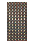 Floofy Corgi Blossom Blast Mink-Cotton Towel