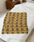 Royal Rottie Regalia Velveteen Plush Blanket