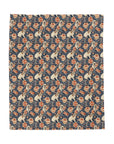 Blooming Bulldog Beauty Velveteen Plush Blanket