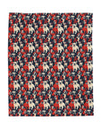 Bulldoggy Bliss Chomper Velveteen Plush Blanket